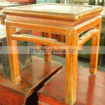 Chinese old square wooden stool LWS079