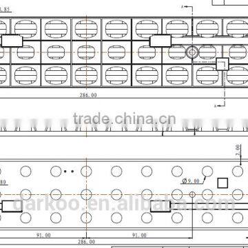 2016 Luxeon Semi-cut-off LED Linear Lens For Office Lighting DK285-RL20-33H1 photo-2