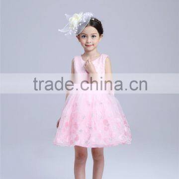 butterfly knot princess children girl dress sleeveless baby girl dress OEM service