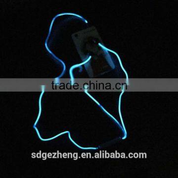 Wholesale EL wire flash earphones luminescent rhythm with beat of music el sports headphones made in China