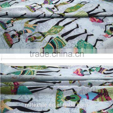 Ethnic Stretch Satin Printed Fabrics photo-5