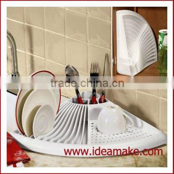 space saving Kitchen Organizer Dish Drying Shelf with drain board and cutlery holder