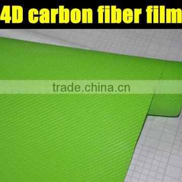 Cheapest prece green glossy 4D carbon fiber vinyl