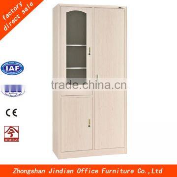 Metal wardrobe Cabinet with wood-like grain