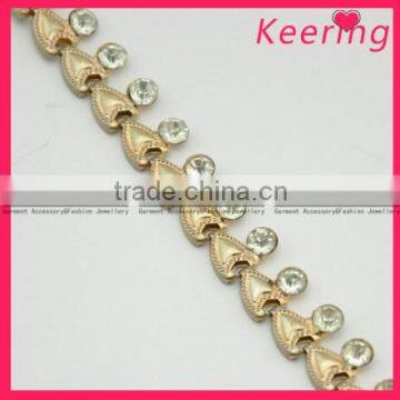 Newest Style gold Crystal Rhinestone Chain WRC-057