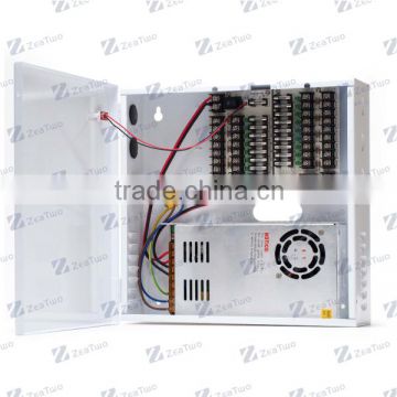 High efficiency 12 V 30A power supply with 18Channels cctv power supply