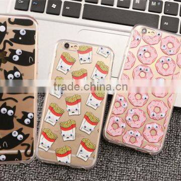for Iphone 6 Tpu Sublimation Case Hard Back Cover Moving Eyes Cartoon