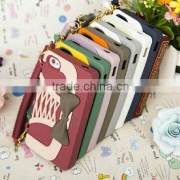 2013 Newest Silicone Bowknot Wallet Fancy Luxury Cell Phone Cases for Sumsung 9300/ 9500/ 7100 "11"