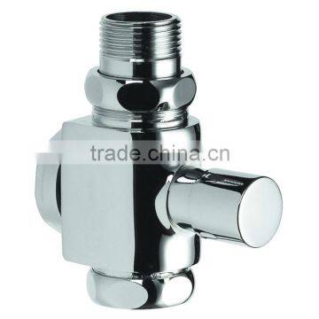 High Quality Brass Toilet Flush Valve, Self Closing Valve, Chrome Finish and Wall Mounted