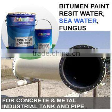 Bitumen Paint for Concrete & Metal industrial tank and pipe, resit water & sea water JONA BITUM