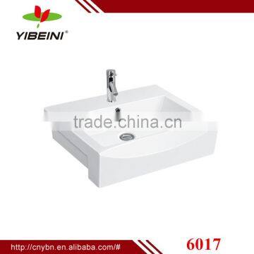 Hot Sale Ceramic Sinks Bathroom Above Semi Mounting Art Basin