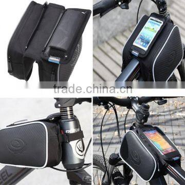 2015 hot sale outdoor cycling waterproof bike bag with mobile phone screen touch mountain bike accessories