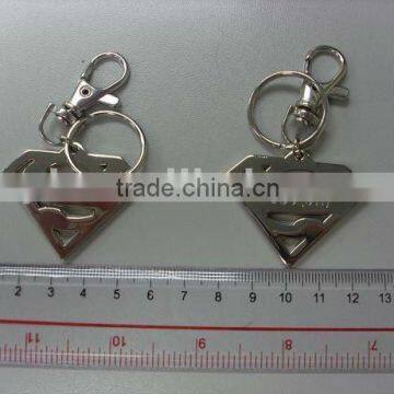 Zinc Alloy nickel free plated Superman keychain