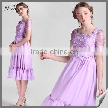 2015 Alibaba very Cute Purple Princess Design Fairy Dress for Sale