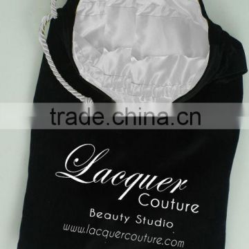 Customized velvet satin pouch for jewelry /gift pouch with drawstring closure/satin lined velvet pouches