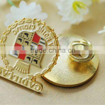 hard enamel shield shape logo badge