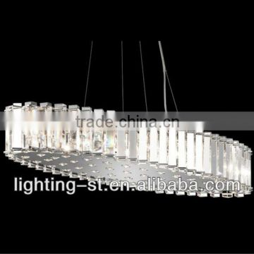 Chandelier/crystal oval pendant light