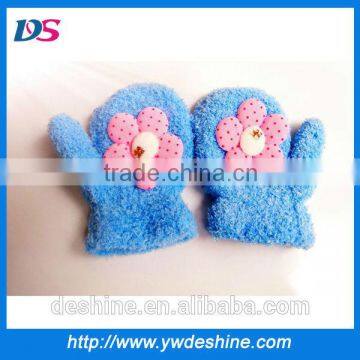 wholesale fleece children sun flowers baby gloves ST111