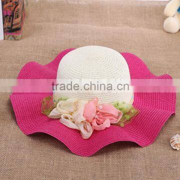 Promotion Ladies Flower Sombrero Hat,Straw Hat Beach Hat For Women photo-4
