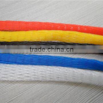 Custom made colorful different sizes of PE sleeve package net for precision parts