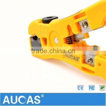 2016 Aucas Brand RJ45 Lan Cable Stripper Tool Yellow Network Wire Stripping Tool