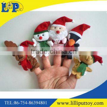 Lovely christmas PP cotton hand finger puppet for kids