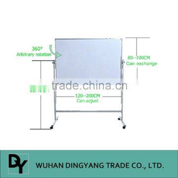 Adjustable height standard mobile whiteboard stand and wheels