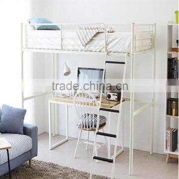 latest metal bed fashion design iron bed with desk for sale