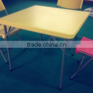 Yellow Square Folding Table