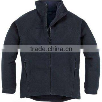 Elegant design black fleece jacket for men