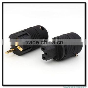 Hot Selling 24k Gold Plated Copper European Schuko Power Connector Hifi Power Audio Power Connectors photo-4