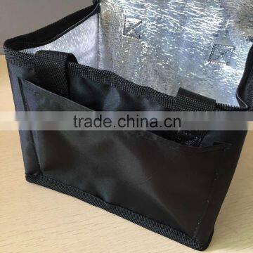 Portable Double Handles Customized 210D Polyester Thermal Insulated Freezer Bag With Front Pocket Quality Choice photo-5