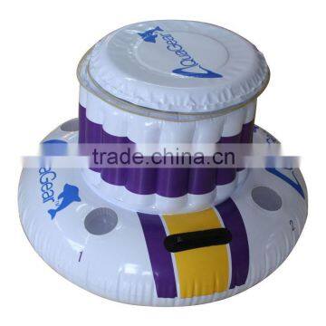 PVC inflatable Coolers water Floating can Coolers PVC material comply USA and EU Market