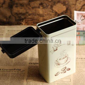 2015 Beautiful Rectangular Shaped Metal Coffee Tin Box photo-3