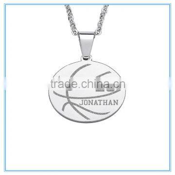 New Style Personalized Basketball Pendant Necklace