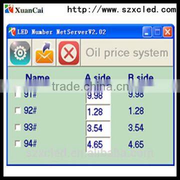 Free LED Display software for gas led sign/oli price led panel/gas station billboard