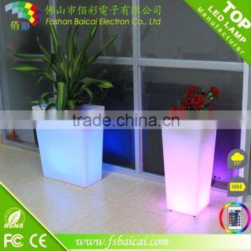 PE material illuminated Flower Planter outdoor christmas planters