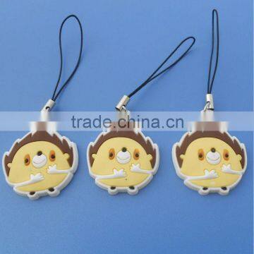 cute PVC mobile phone charms for promotion/mobile phone stand with custom design