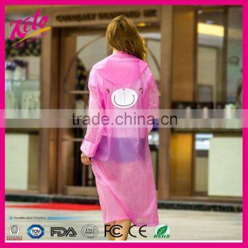 Fashion EVA Travel Thickening Eco-friendly Disposable Raincoat