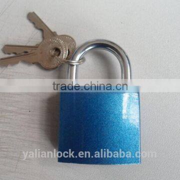 Multifunctional Blue Painted Brass Cylinder Iron Padlock