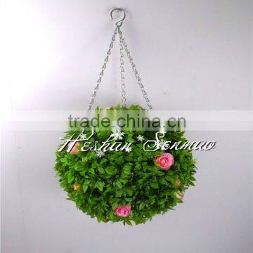 Hot Sale PE Material 2016 New Style Artificial Hanging Basket Plant for Wall Decoration photo-4