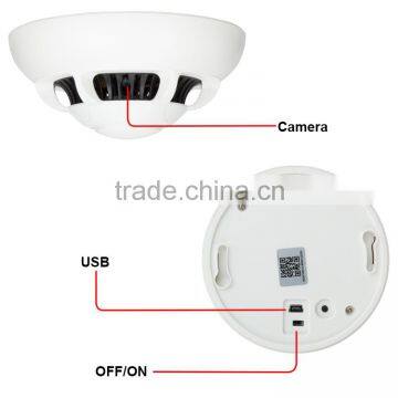Vitevision Well Concealed Smoke Alarm Detector Design Wifi Wireless Wall Hidden Camera photo-2