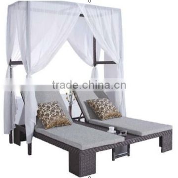 Hot sale Urban new style rattan rattan double sun bed FCO-018