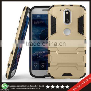 Samco 2 IN 1 Ultra Slim Hybrid Armor Case Cover for Moto G4 Plus with Foldable Kickstand