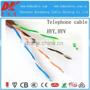 2 /5/10/20/30/50pairs underground solid or twisted copper elephone cable stranded PE insulation pvc sheath telephone cable