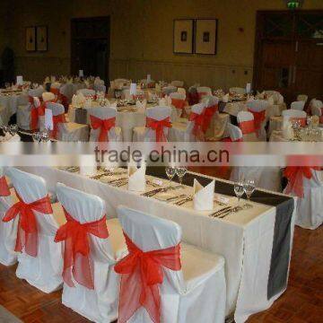 Polyester plain banquet chair covers for wedding