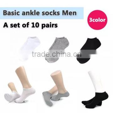 [Sihyun]Mens Basic ankle socks 10pair/color / Korea / cotton / low cut