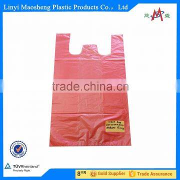 HDPE t-shirt shopping bag with logo