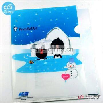 Hot selling custom printed fashion data file folder clear pp plastic a4 folder