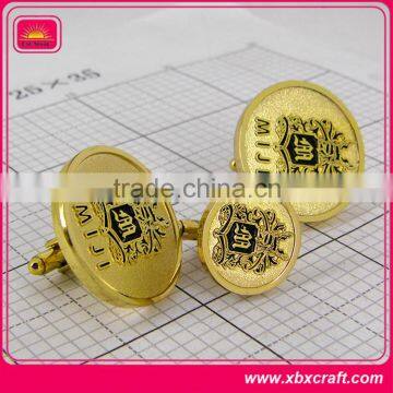 high quality gold cufflinks with custom logo